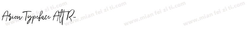 Arion Typeface Alt R字体转换